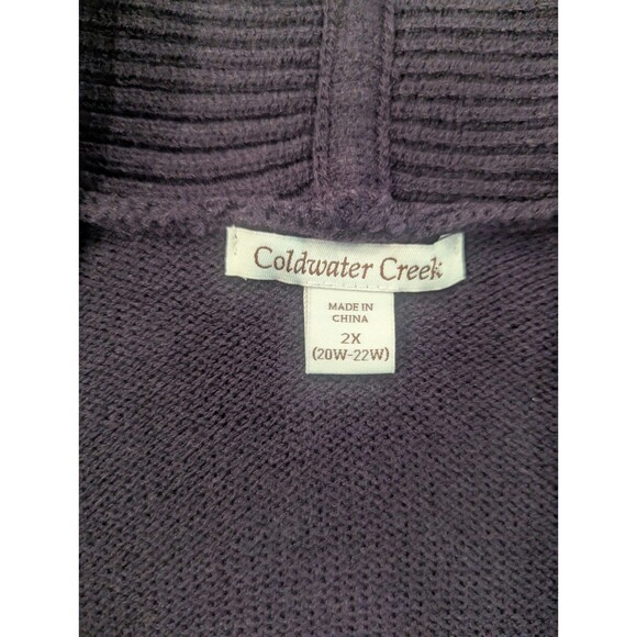 Coldwater Creek 2x 20-22 V-neck 3 Button With Cap Sleeve Vest Deep Purple - Picture 7 of 9